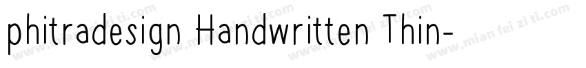 phitradesign Handwritten Thin字体转换